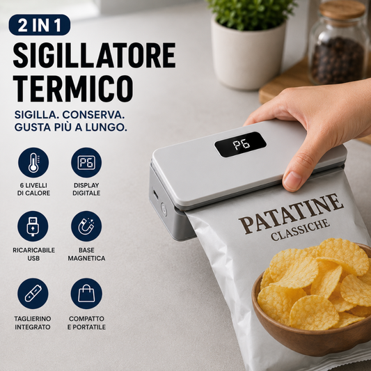 Sigillatore Termico Portatile 2 in 1