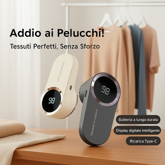 LED Digital Electric Lint Remover for Clothing - USB Rechargeable Fabric Shaver and Fuzz Eliminator