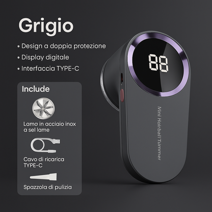 LED Digital Electric Lint Remover for Clothing - USB Rechargeable Fabric Shaver and Fuzz Eliminator