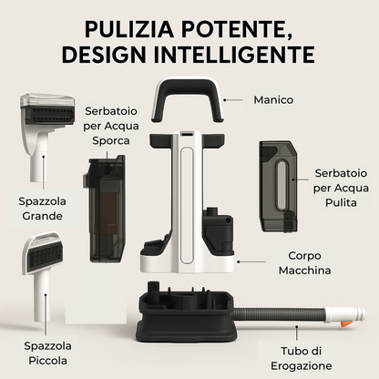 Portable Fabric Cleaner 750W – Powerful 15KPa Suction for Carpets, Sofas & Cars