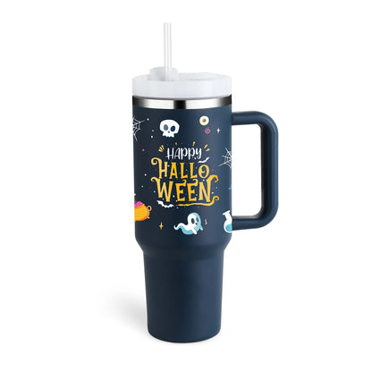 Stay Hydrated in Style: 40 Oz Insulated Stainless Steel Tumbler with Handle and Straw - Perfect for Coffee Lovers on the Go!