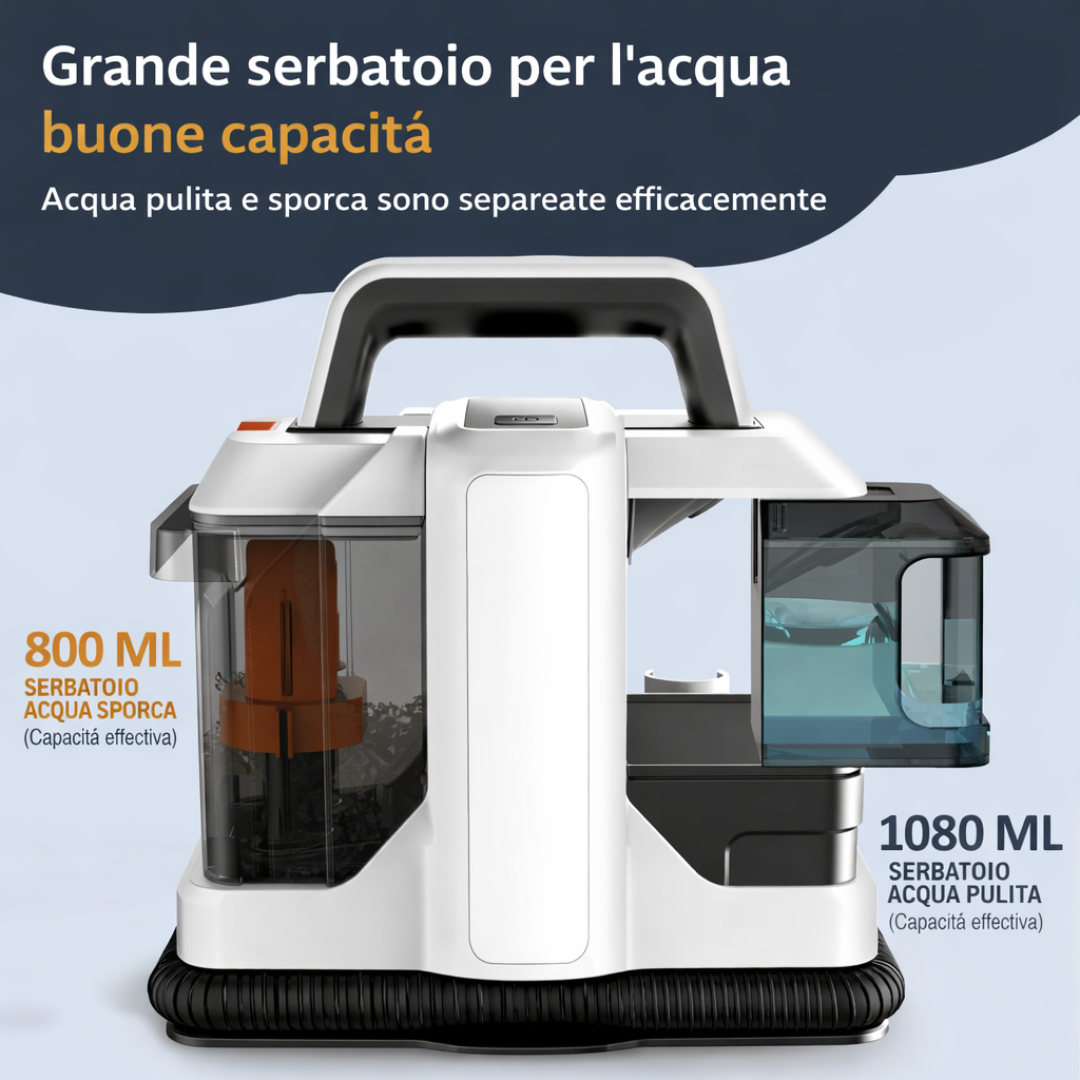 Portable Fabric Cleaner 750W – Powerful 15KPa Suction for Carpets, Sofas & Cars